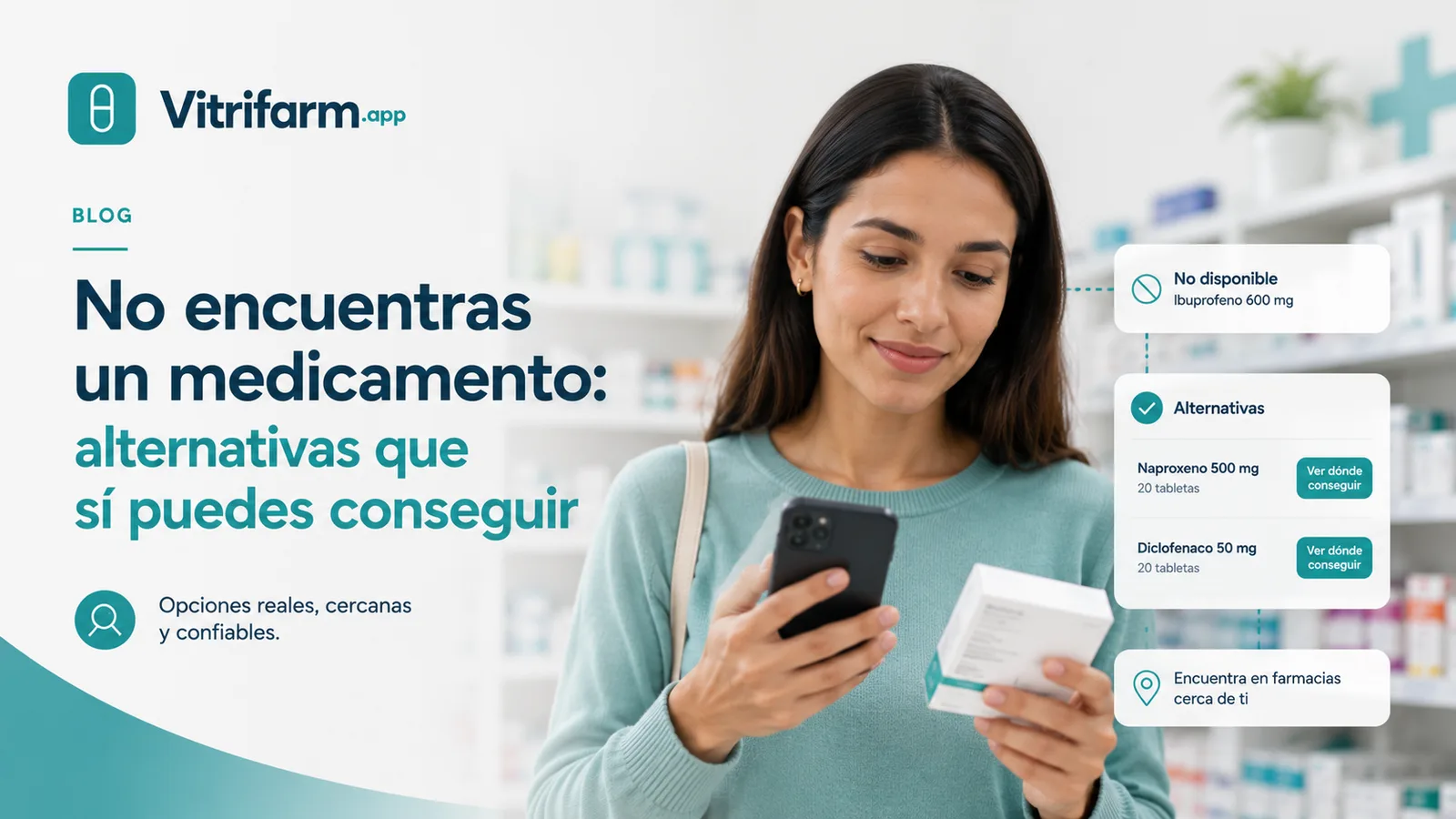 ¿No encuentras un medicamento? Cómo buscar alternativas
