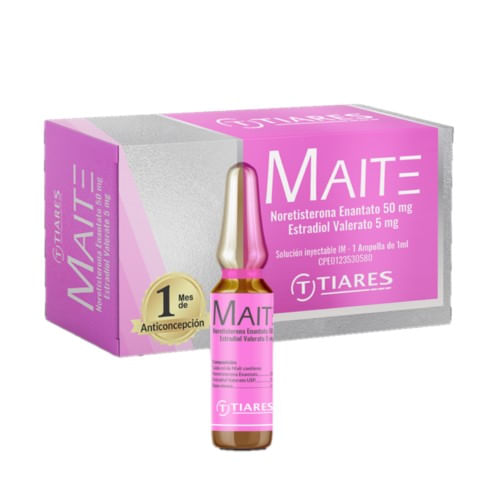 Maite Noretisterona Enantat 50MG Estradiol Valerato 5 MG Amp
