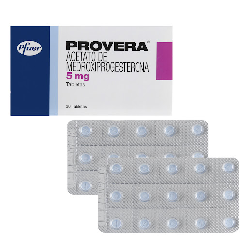 Provera 5MG x 30 Tabletas Pfizer / Front