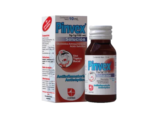 Pinvex 5G-1g/100ML X10ML Sol Topica Bucal Cofasa