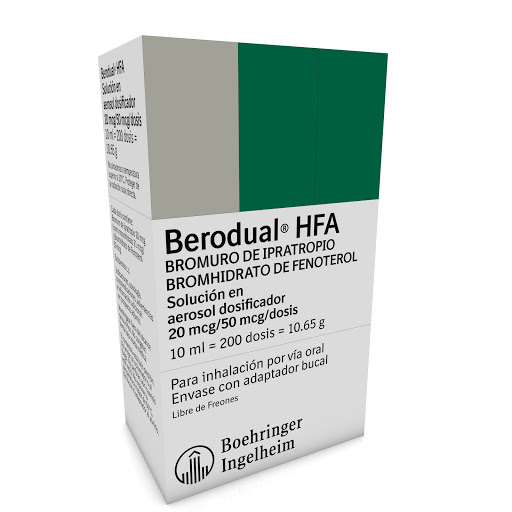 Berodual 20MCG/50MCG Inhalador x 200 Dosis Boehringer Ingelheim / Fronte