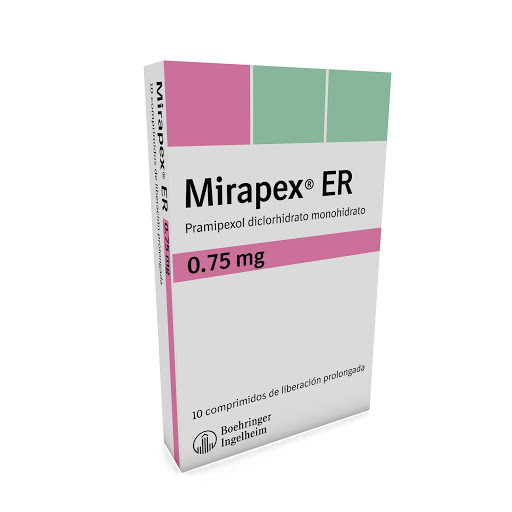Mirapex Er 0.75MG x 10 Comprimidos L.p Boehringer Ingelheim / Fronte