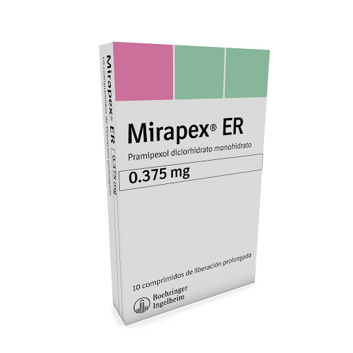 Mirapex Er 0.375MG x 10 Comp L.p Boehringer Ingelheim / Front