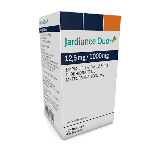 Jardiance Duo 12.5MG/1000MG Blister x 10 Tabletas Boehringer Ingelheim / Fronte