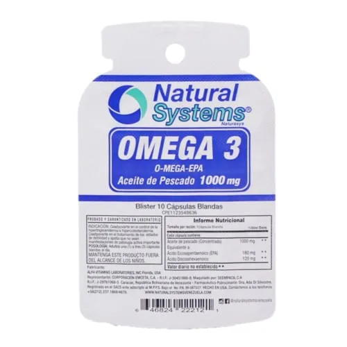 Omega 3 Blister x 10 Caps Natural Systems