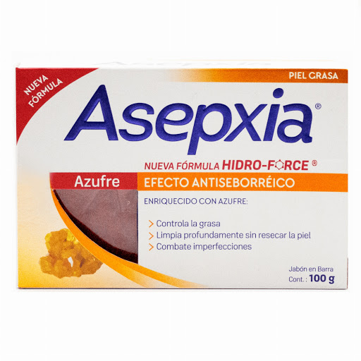 Asepxia Jabon Azufre Piel Grasa x 100G Asepxia / Front