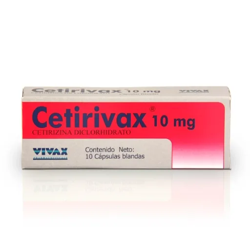 Cetirivax 10MG x 10 Cap Blan Vivax Calox