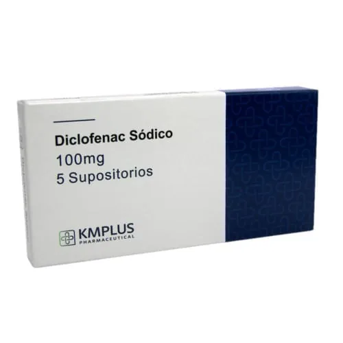 Diclofenac Sodico 100MG x 5 Supositorios