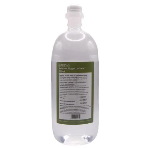 Solucion Ringer Lactato x 500ML Kmplus