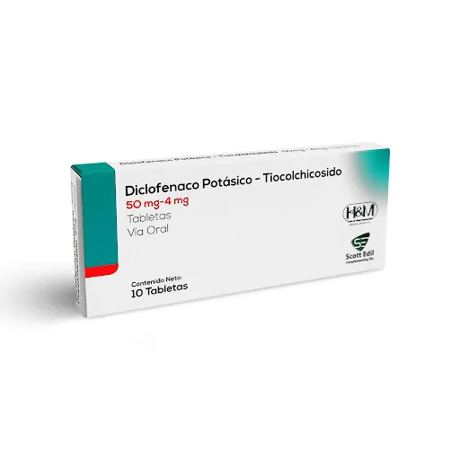 Diclofenac-tiocolchicosido 50MG-4MG x 10