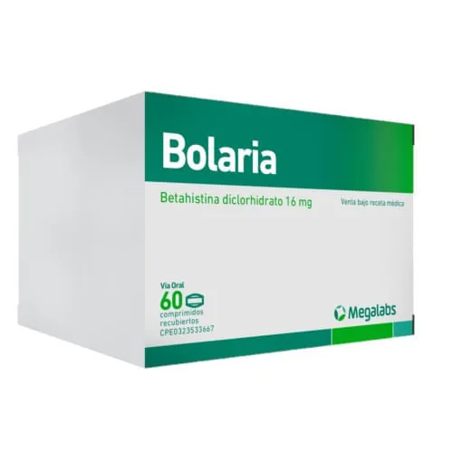 Bolaria Betahistina 16MG x 10 Tab Megalabas