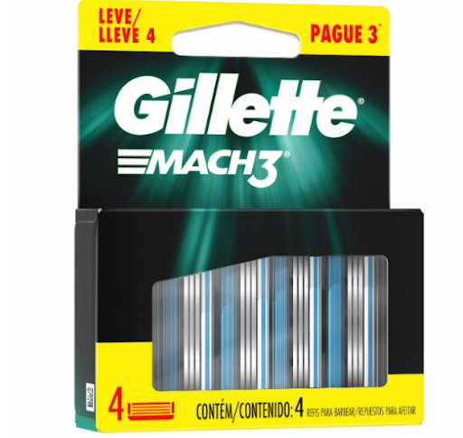 Cartucho Gillette Mach 3 x 4 Unidades P&g