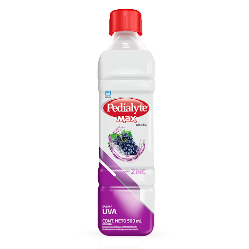 Pedialyte Zinc 60 Meq Sabor Uva x 500ML Abbott / Front
