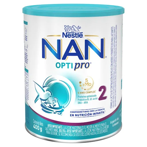 Nan Optipro 5Hmo Tipo 2 de 6 a 12 Meses x 400G Nestle
