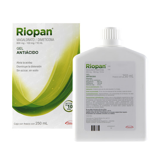 Riopan Gel Antiacido 800MG - 100ML Frasco x 250ML Takedan