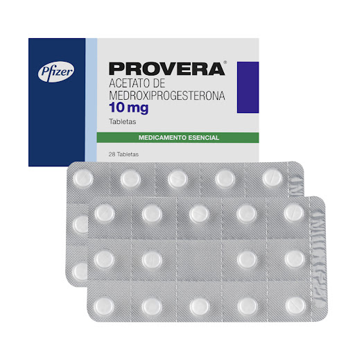 Provera 10MG x 28 Tabletas Pfizer / Front