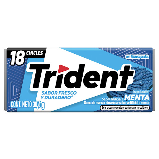 Trident Sabor a Menta x 18 Chicles Mondelez