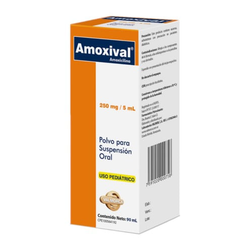 Amoxival Amoxiclina 250MG/5ML Valmorca