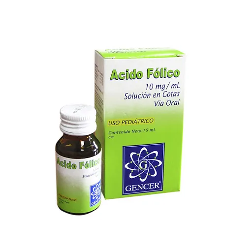 Acido Folico Gotas Pediat 10MG/mlx 15ML Gencer