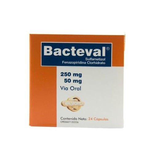 Bacteval Cap 50MG/250MG x 24 Valmorca