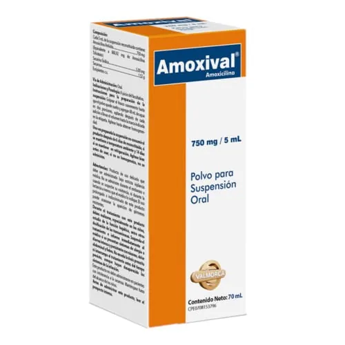 Amoxival 750MG/5ML Susp. x 70ML Valmorca