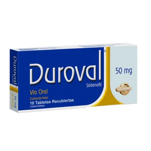 Duroval 50 MG x 10 Tab Sildenafil Valmorca
