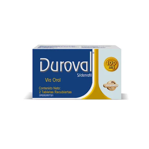 Duroval 100MG* 2 Tab Sildenafil