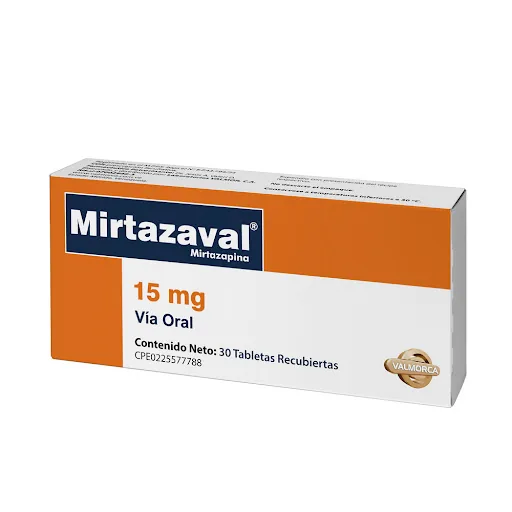 Mirtazaval Mirtazapina 15MG x 30 Tab Valmorca