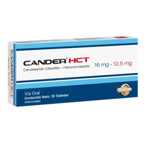 Cander Hct 16MG-12.5MG x 30 Tabletas Val