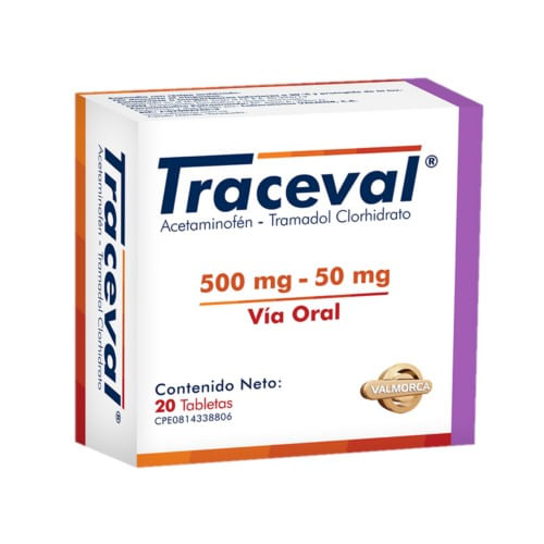 Traceval 500MG-50MG x 20 Tabletas Valmor