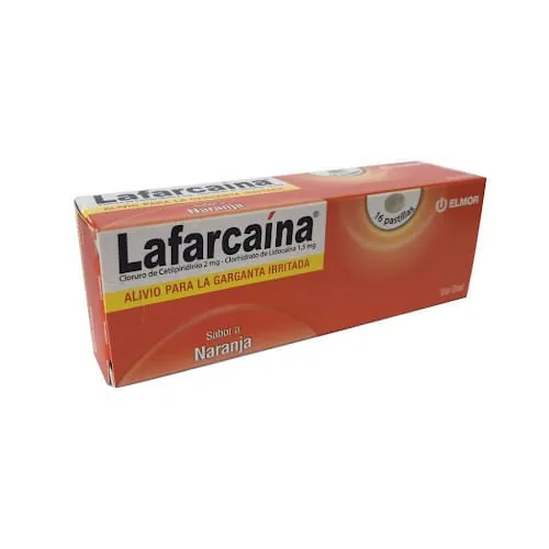 Lafarcaina Naranja 2MG-1.5MG x 16 Pastil