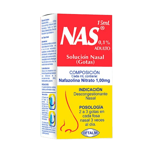 Nas Sol Nasal Adulto 0.05% x 15 ML Nafazolina Oftalmi