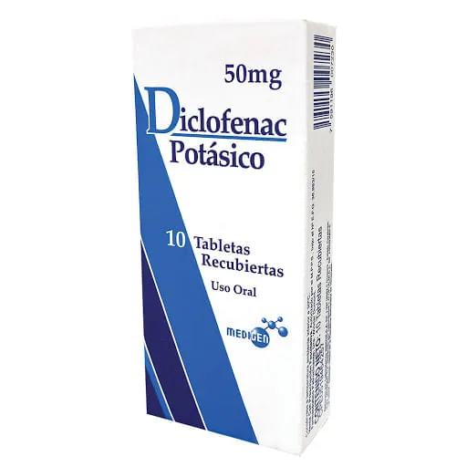 Diclofenac Potasico 50MG 10 Tabletas Medigen