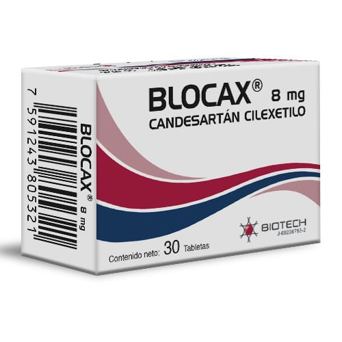 Blocax 8 MG x 30 Tab Biotech Candesartan