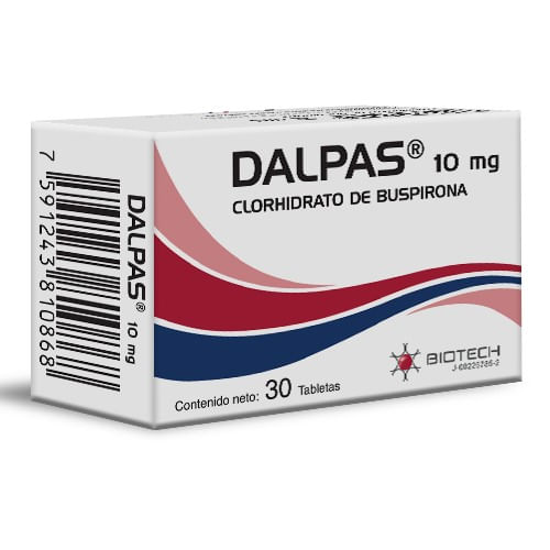 Dalpas 10 MG Clorhidrato de Busipirona 10MG x 30