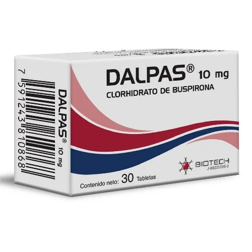 Dalpas 10 MG Clorhidrato de Busipirona 10MG x 30