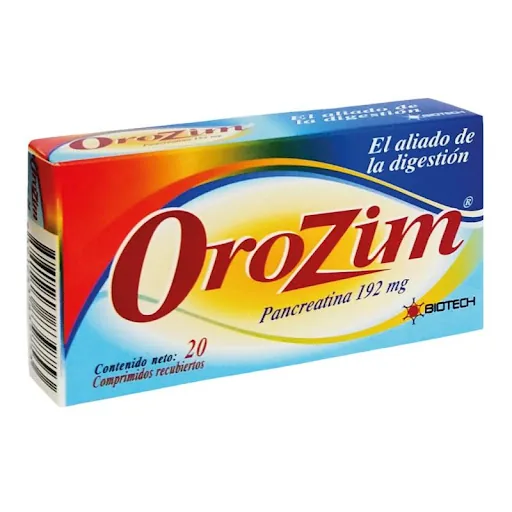 Orozim x 20 Tab Pancreatina 192 MG Biotech