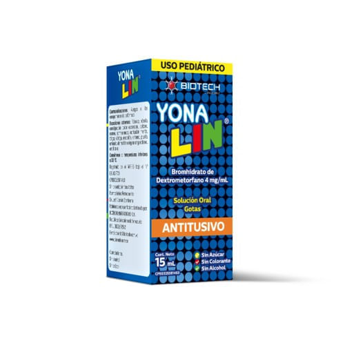 Yonalin Bromhidrato de Dextrometorfano 4MG/l Gotas Biotec