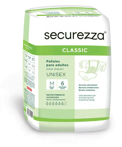 Pañal Adulto Securezza Talla M x 6 Unidades
