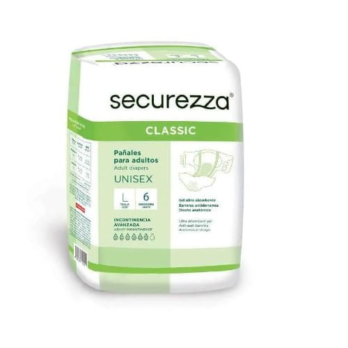 Pañales Securezza Talla L Clasicc