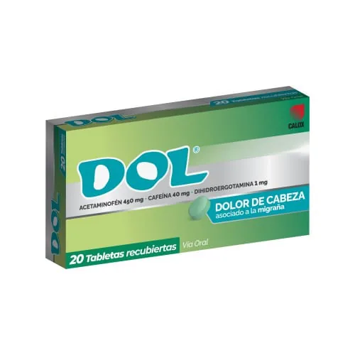 Dol 450MG-40MG-1MG x 20 Tabletas Calox