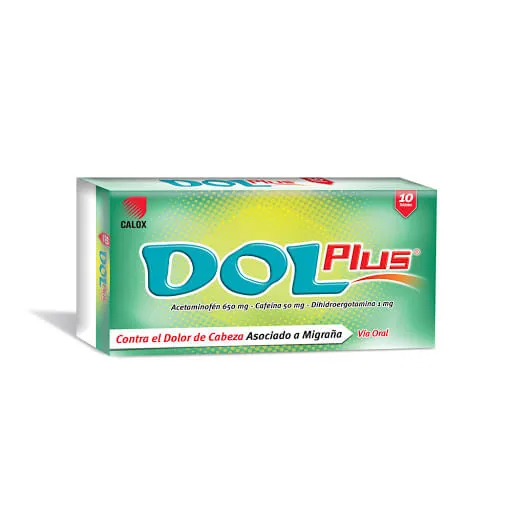 Dol Plus 650MG-50MG-1MG x 10 Tabletas