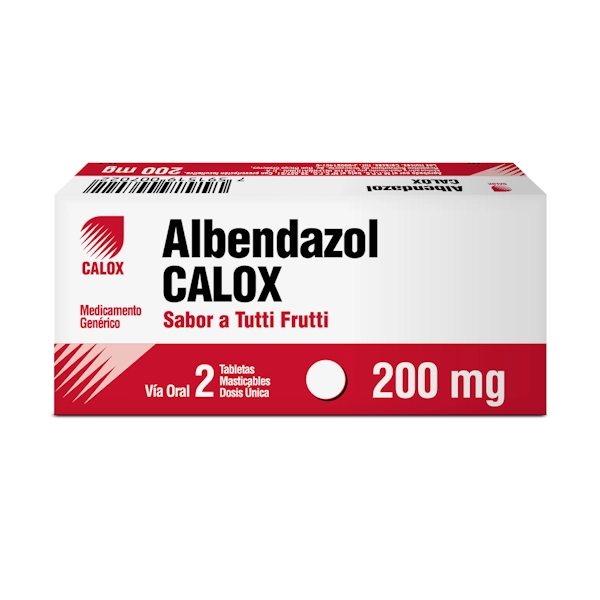 Albendazol 200MG Masticables x 2 Tab Calox