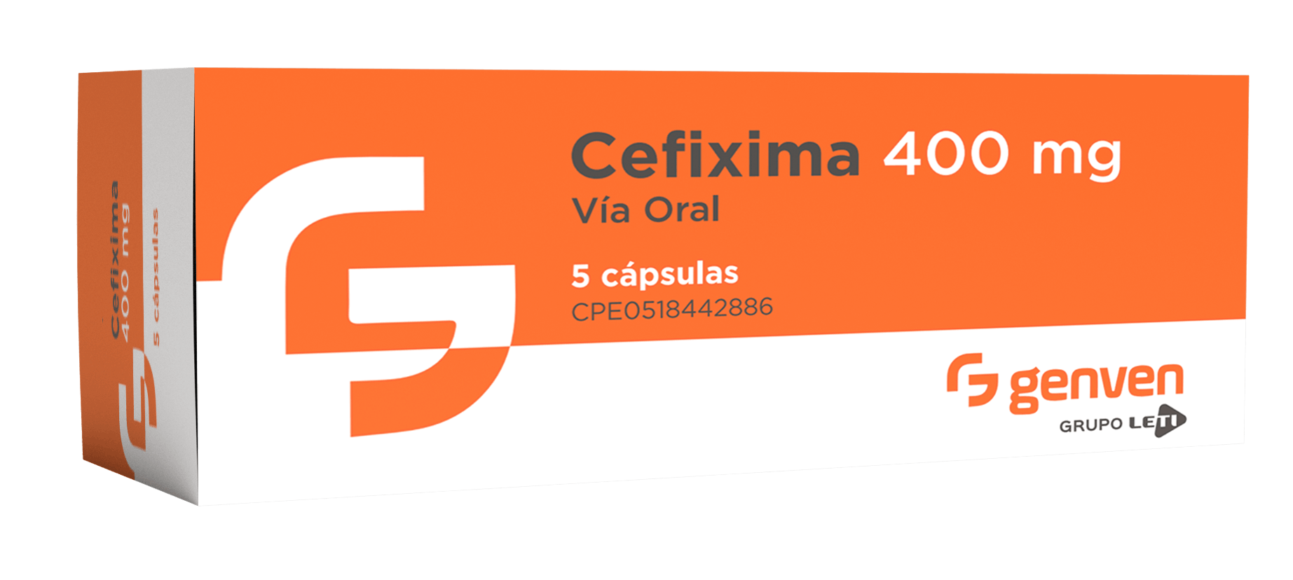 Cefixima 400MG x 5 Capsulas Genven