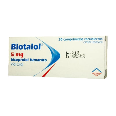 Biotalol 5 MG x 30 Tab Bisoprorol Fumarato Leti