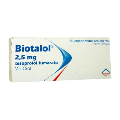 Biotalol de 2,5 MG x 30 Tab Bisoprorol Fumarato Letti