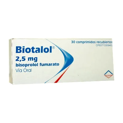 Biotalol de 2,5 MG x 30 Tab Bisoprorol Fumarato Letti