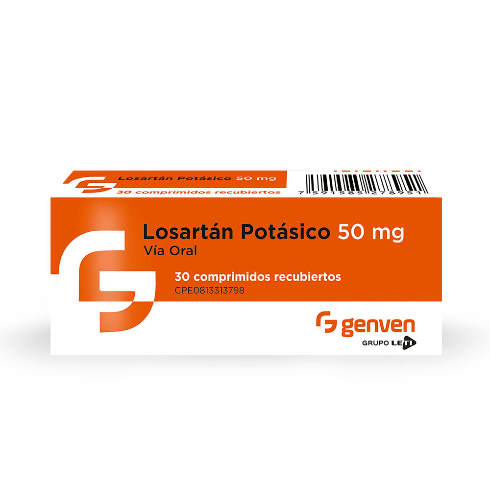Losartan Potasico 50MG x 30 Tabletas Gen