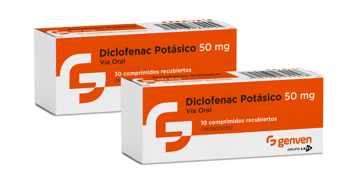 Diclofenac Potasico 50 MG x 10 Tab Genven