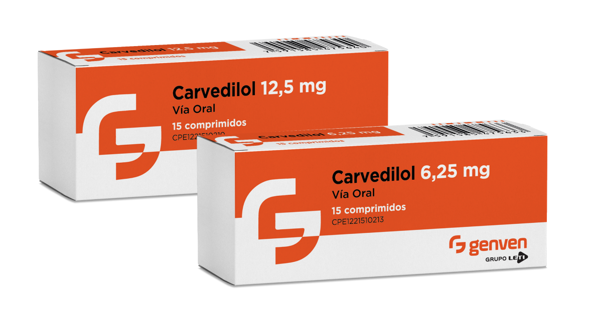 Carvedilol 6.25MG 30 Compr. Genven